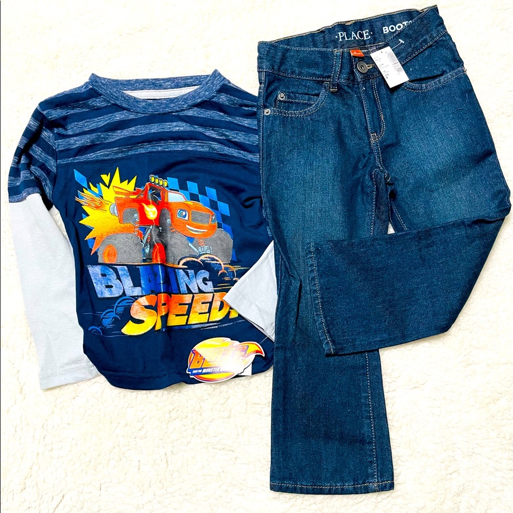 Boys Size 4T Pants / Shirt Set NWT